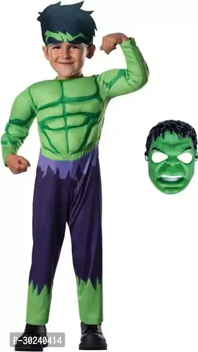 GREENR JOY Fabric Hulk Superhero Costume For Kids Halloween Dress Fancydress Birthday Gift-thumb4