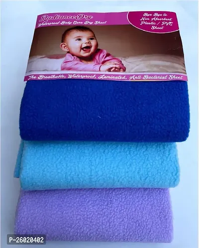 Comfortable Multicoloured Cotton Crib Baby Bedsheet Pack Of 3-thumb0