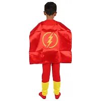 GREENR JOY Fabric Avenger Superhero Flash Costume dress For Kids-thumb1