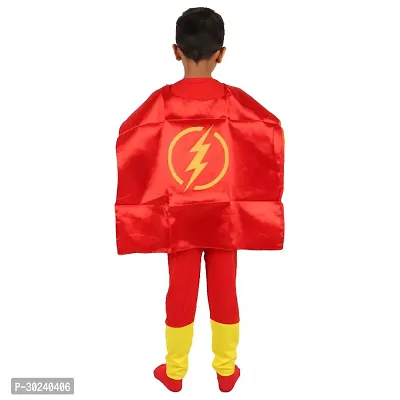 GREENR JOY Fabric Avenger Superhero Flash Costume dress For Kids-thumb2