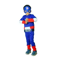 GREENR JOY Pack of 2 Combo Superhero Normal Captain America + Batman Costume for kids Halloween Fancy Dress Cosplay Bodysuit for Boys and Girls-thumb2