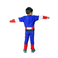 GREENR JOY Pack of 2 Combo Superhero Normal Captain America + Batman Costume for kids Halloween Fancy Dress Cosplay Bodysuit for Boys and Girls-thumb1