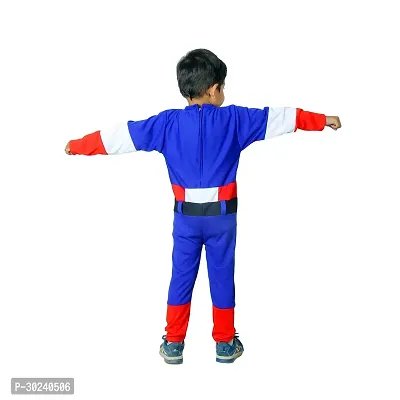 GREENR JOY Pack of 2 Combo Superhero Normal Captain America + Batman Costume for kids Halloween Fancy Dress Cosplay Bodysuit for Boys and Girls-thumb2