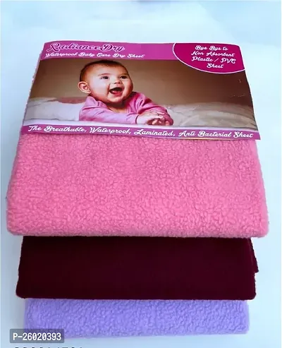 Comfortable Multicoloured Cotton Crib Baby Bedsheet Pack Of 3-thumb0