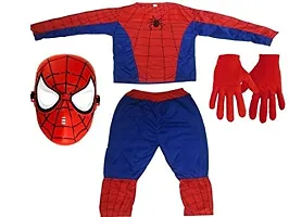 GREENR JOY Fabric Superhero Spiderman Cosplay Costume dress For Kids Halloween Fancy dress Outfit for Boys and Girls-thumb1