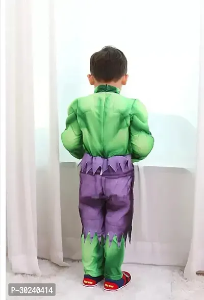 GREENR JOY Fabric Hulk Superhero Costume For Kids Halloween Dress Fancydress Birthday Gift-thumb2