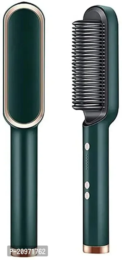 Hair Straightener Comb for Women  Men, Hair Styler, Straightener Brush Comb with 5 Temperature Control - (MULTI COLOUR)-thumb0