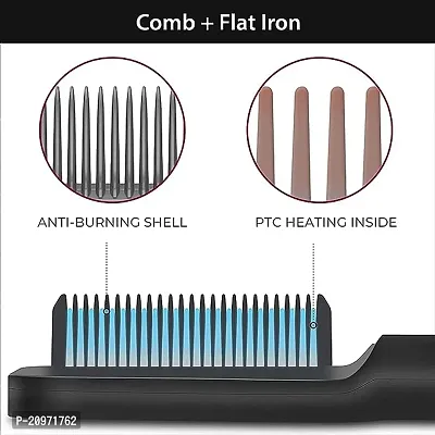 Hair Straightener Comb for Women  Men, Hair Styler, Straightener Brush Comb with 5 Temperature Control - (MULTI COLOUR)-thumb4