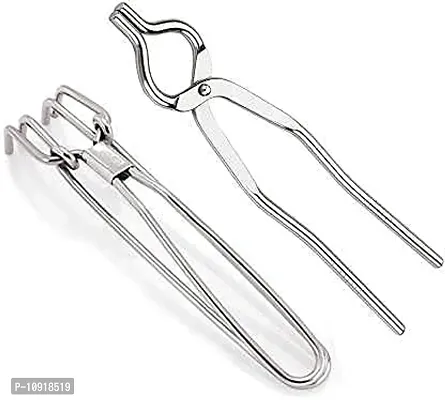 Stainless Steel Roti Chimta With Stainless Steel Wire Pakkad Tong(Pack Of 2 Pcs)-thumb0