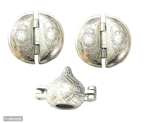 Aluminuim Gujiya  Modak Mould Sacha For Festivals-Silver(Set Of 3 Pcs)-thumb0