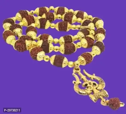 Alluring Multicoloured Wood Rudraksh Rudraksha Chain For Men-thumb0