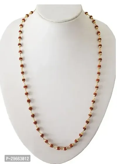 Alluring Brown Alloy Rudraksh Rudraksha Chain For Men-thumb0