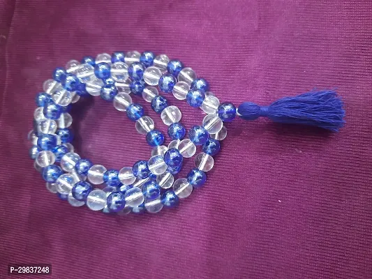 combo white and blue crystal mala