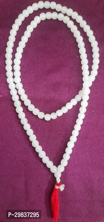 white beads quartz mala-thumb2