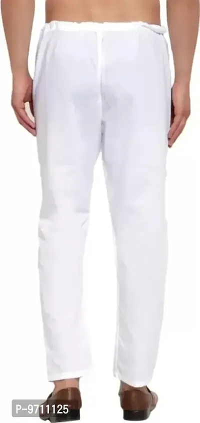 Men Cotton White Pyjama-thumb2