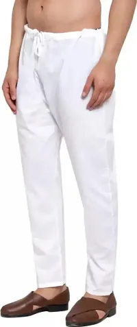 Men Cotton White Pyjama-thumb2