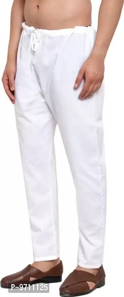 Men Cotton White Pyjama-thumb3