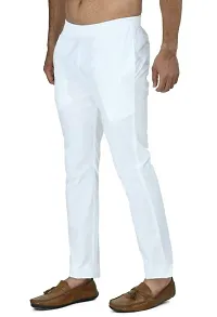 Men Cotton White Pyjama Pant-thumb1