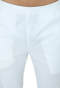 Men Cotton White Pyjama Pant-thumb2
