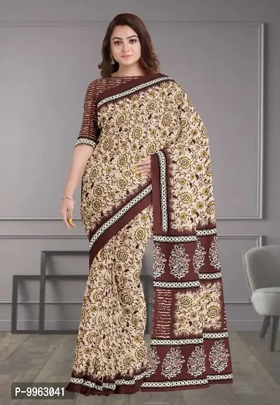 Classic Polycotton Printed Saree with Blouse piece