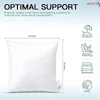 ARLAVYA Ultra Soft Polycotton Microfibre Cushion Fillers/Inserts | Cushions for Sofa and Bed | Size - 20x20 inches | Color - White | (Set of 2)-thumb1