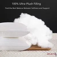 ARLAVYA Soft Satin Microfibre Cushion Fillers/ Inserts | Cushions for Sofa and Bed | Size - 12x12 inches | Color - White | Pattern - Stripe |-thumb2