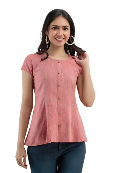 Dhanvins Womens Casual Wear Solid Short Tops for Womens