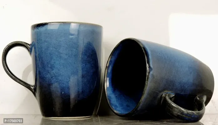 Trunkin' Dinnerware Collection Ceramic Blue Mug Set of 2-thumb3