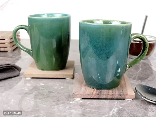 Trunkin' Green Ceramic Mug Set of 2