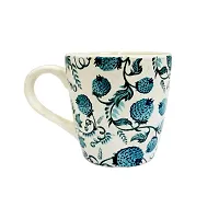 Trunkin' Mugs Set of 2 || Ceramic Mugs || Tea Mugs || Coffee Mugs || Microwave Safe || Cream  Teal || 4.5x3.25 Inch-thumb2