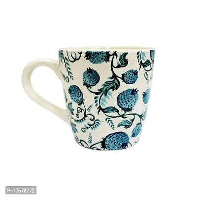 Trunkin' Mugs Set of 2 || Ceramic Mugs || Tea Mugs || Coffee Mugs || Microwave Safe || Cream  Teal || 4.5x3.25 Inch-thumb3