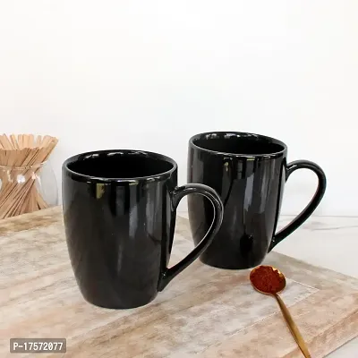 Trunkin' Mugs Set of 2 || Ceramic Mugs || Tea Mugs || Coffee Mugs || Microwave Safe || Black || 5x4.25 Inch