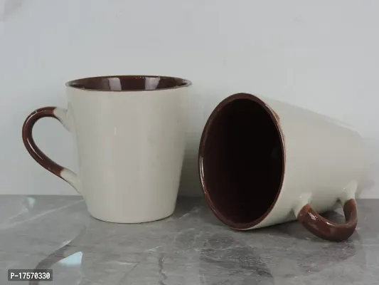 Trunkin' Brown  Cream Ceramic Mug Set of 2-thumb3