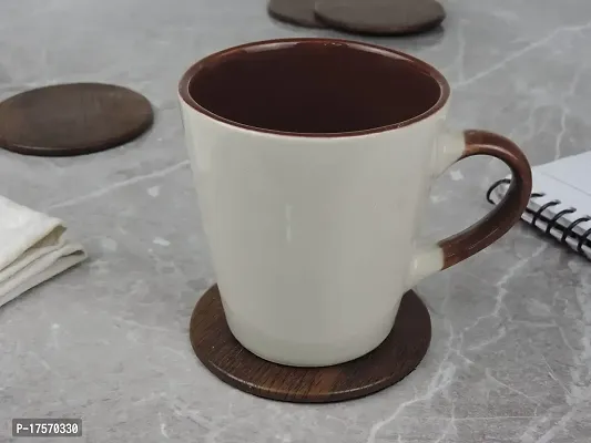 Trunkin' Brown  Cream Ceramic Mug Set of 2-thumb2