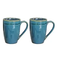 Trunkin' Mugs Set of 2 || Ceramic Mugs || Green || Tea Mugs || Coffee Mugs || Microwave Safe || 4.5x4.25 Inch-thumb1