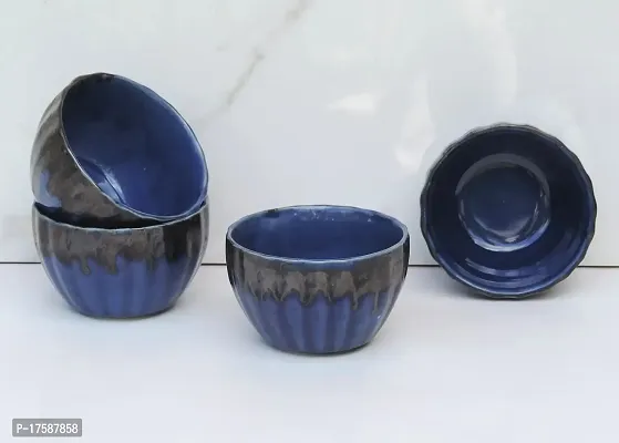 Trunkin' Blue Dinnerware Katori Bowl - Set of 4 - 4x2.25 Inch-thumb3