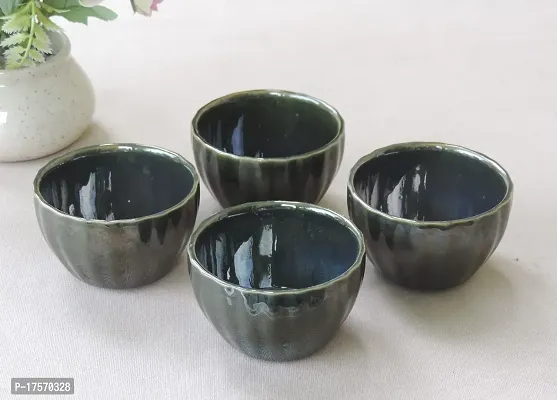 Trunkin' Green Dinnerware Katori Bowl - Set of 4 - 4x2.25 Inch-thumb5