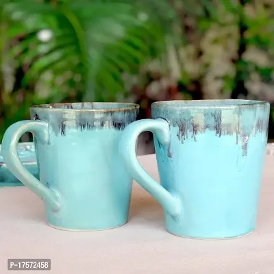 Trunkin' Mugs Set of 2 || Ceramic Mugs || Tea Mugs || Coffee Mugs || Microwave Safe || Green || 5x4 Inch