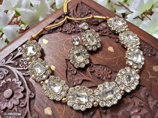 Elegant Stone Jewellery Necklace Set For Women