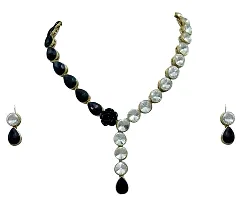 JN HANDICRAFTtrade; Neckles with Black Stone and Rose-thumb2