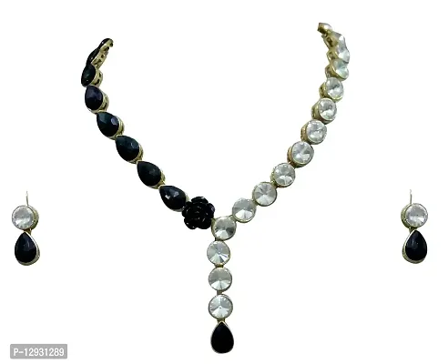 JN HANDICRAFTtrade; Neckles with Black Stone and Rose-thumb3