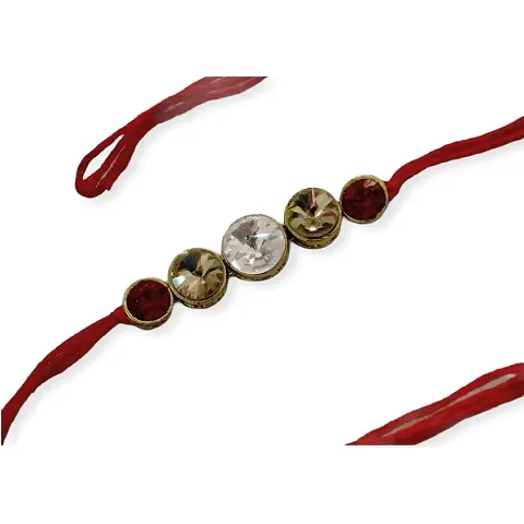 JN HANDICRAFT™ Kundan Rakhi for brother pack of - 3 RAKHI