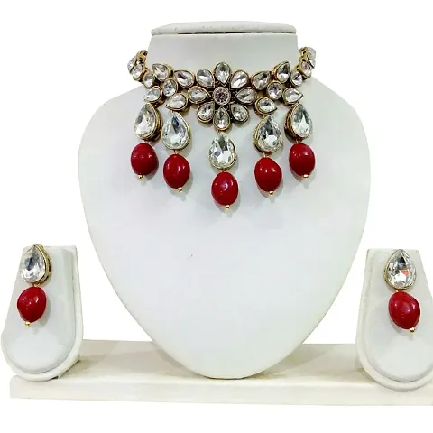 Kundan Chokar Necklace set with Earring