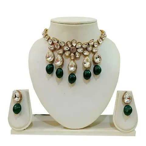 Kundan Chokar Necklace set with Earring