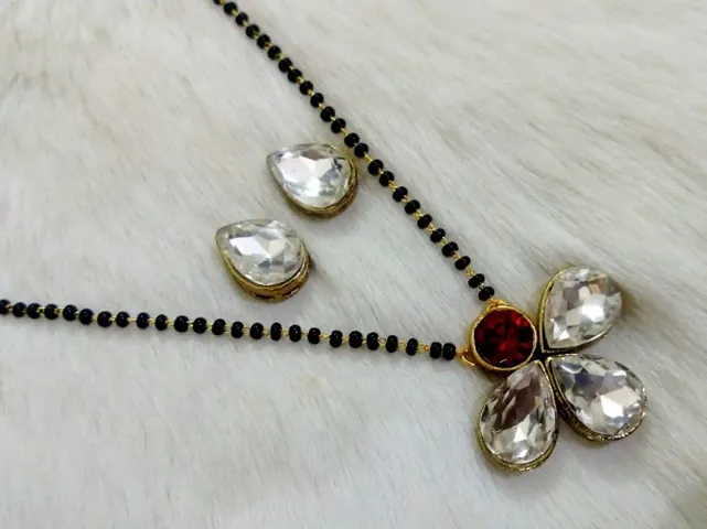 Graceful Mangalsutra With Matching Earrings