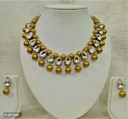 New Designer Kundan Necklace for Woman with Earring