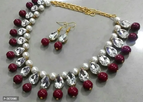 New Designer Kundan Necklace for Woman with Earring