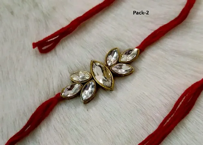 Elegant Artificial Stone Work Rakhi