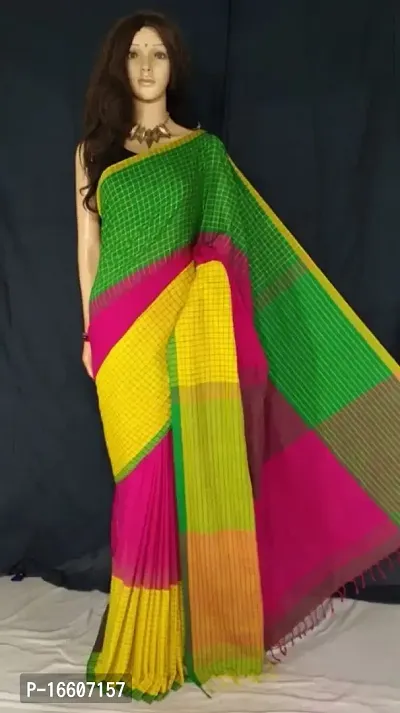 Trendy Khadi Cotton Ikkat Saree