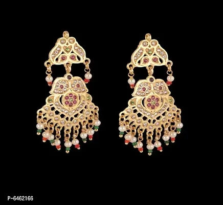 Beautiful Real look Traditional Jadau Earrings for Women And Girl.-thumb0
